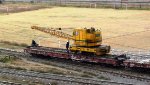 NdeM Flat car with FTVM Burro crane